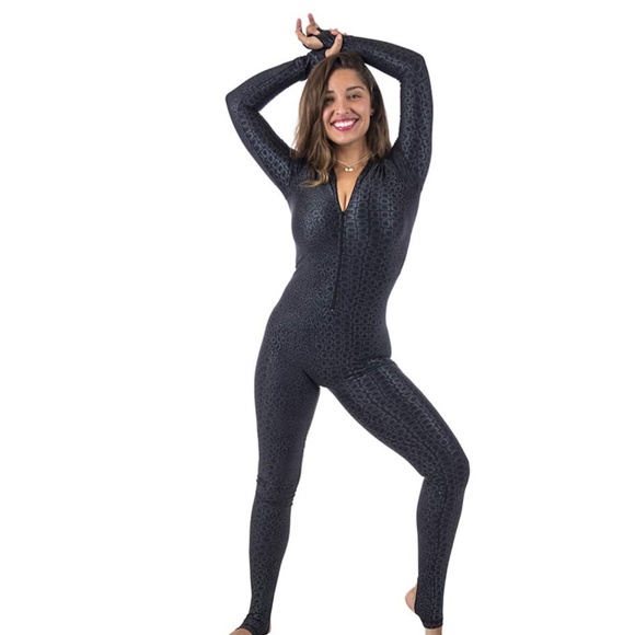 SlipIns Front Zippered Diveskin - Black Turtle Sz M - Picture 1 of 8